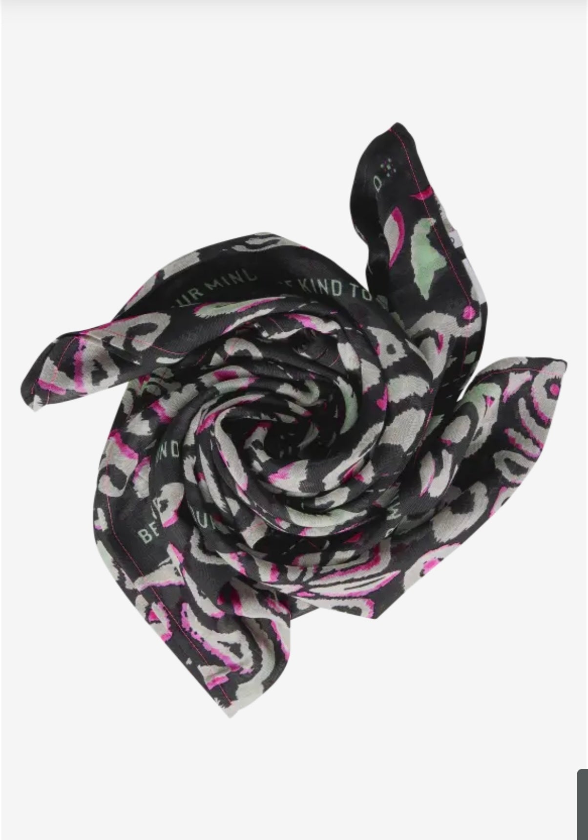 Cecil Printed Loop Snood In Black
