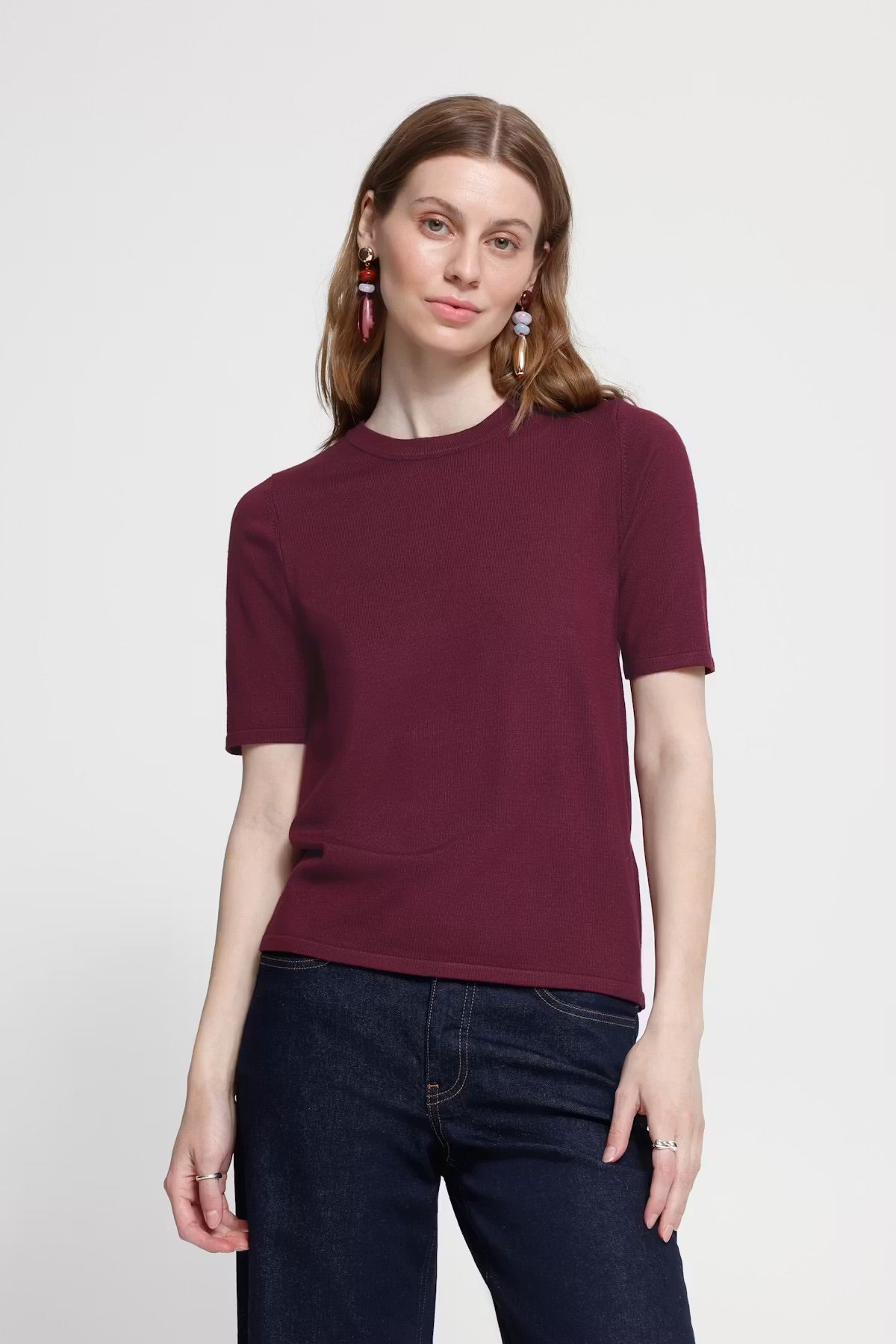Ichi fine pullover In Rhodondendron