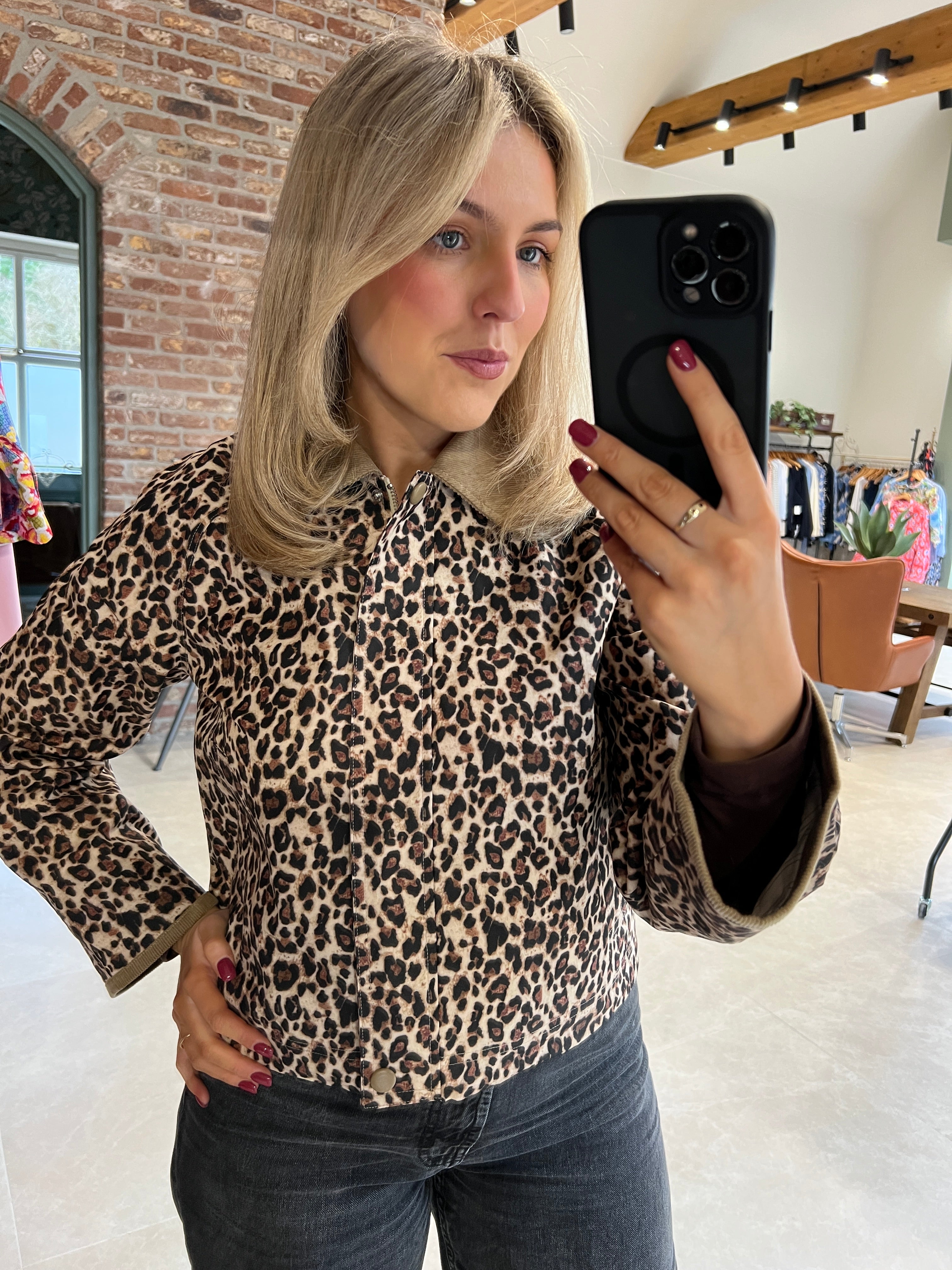 Saint Tropez Leo Jacket In Black Multi