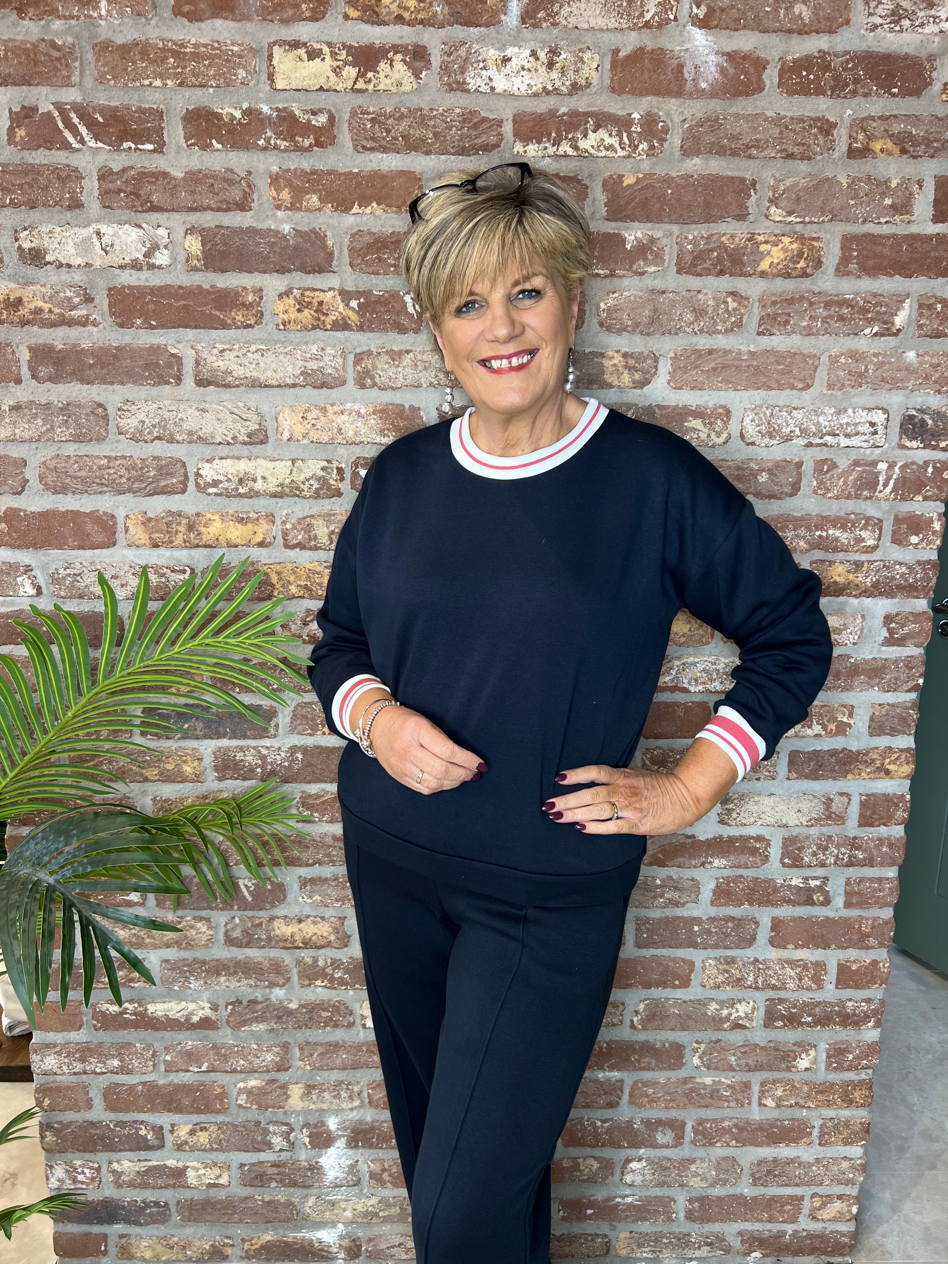 Soya Concept Angelin Sweatshirt In Navy