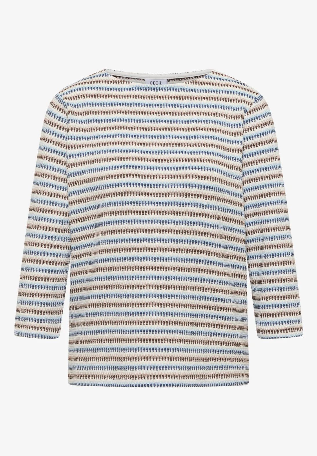 Cecil Multi Stripe Knit In sporty denim