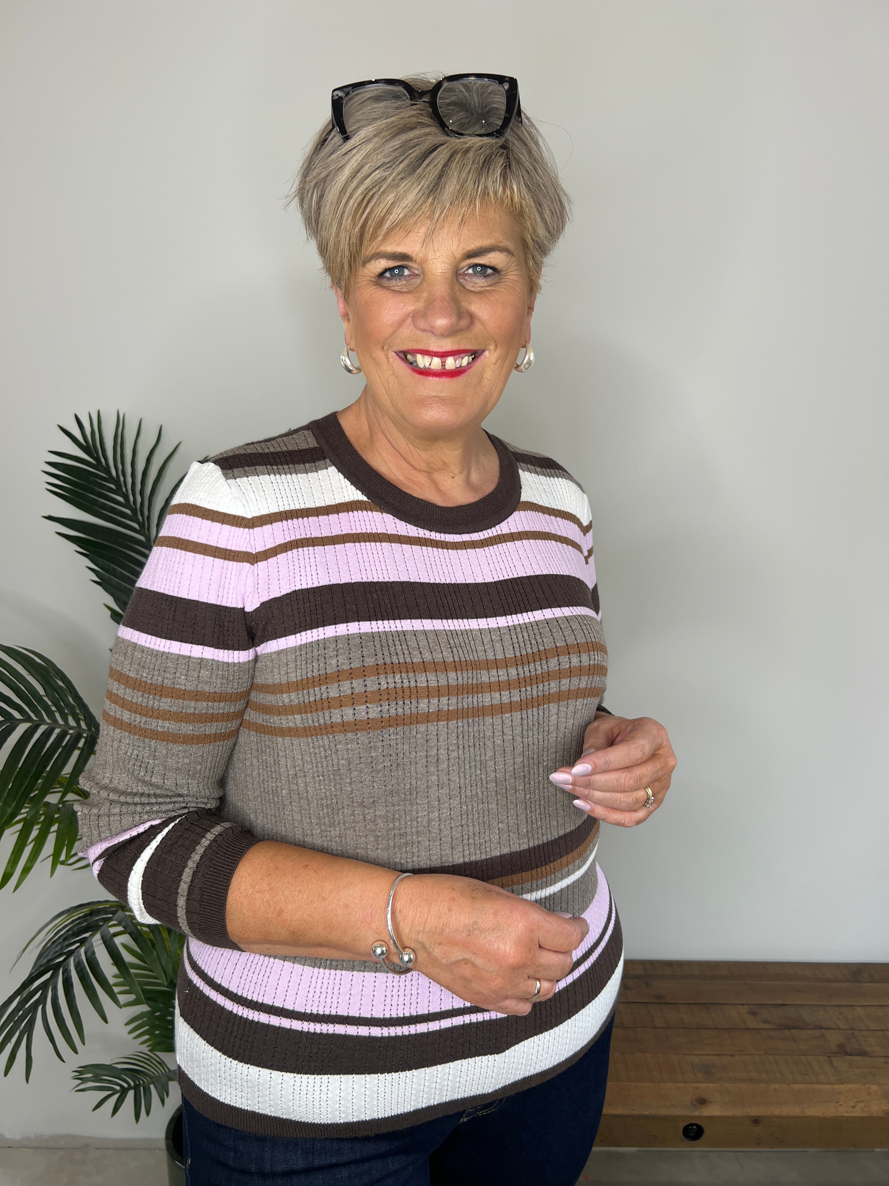Nümph Numitti Pullover In Taupe Grey