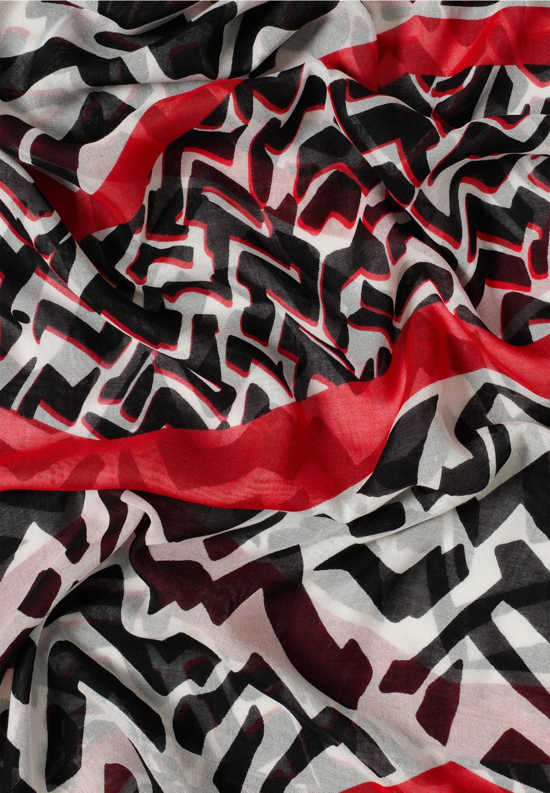 Cecil Print Loop Snood In Pumpkin Orange