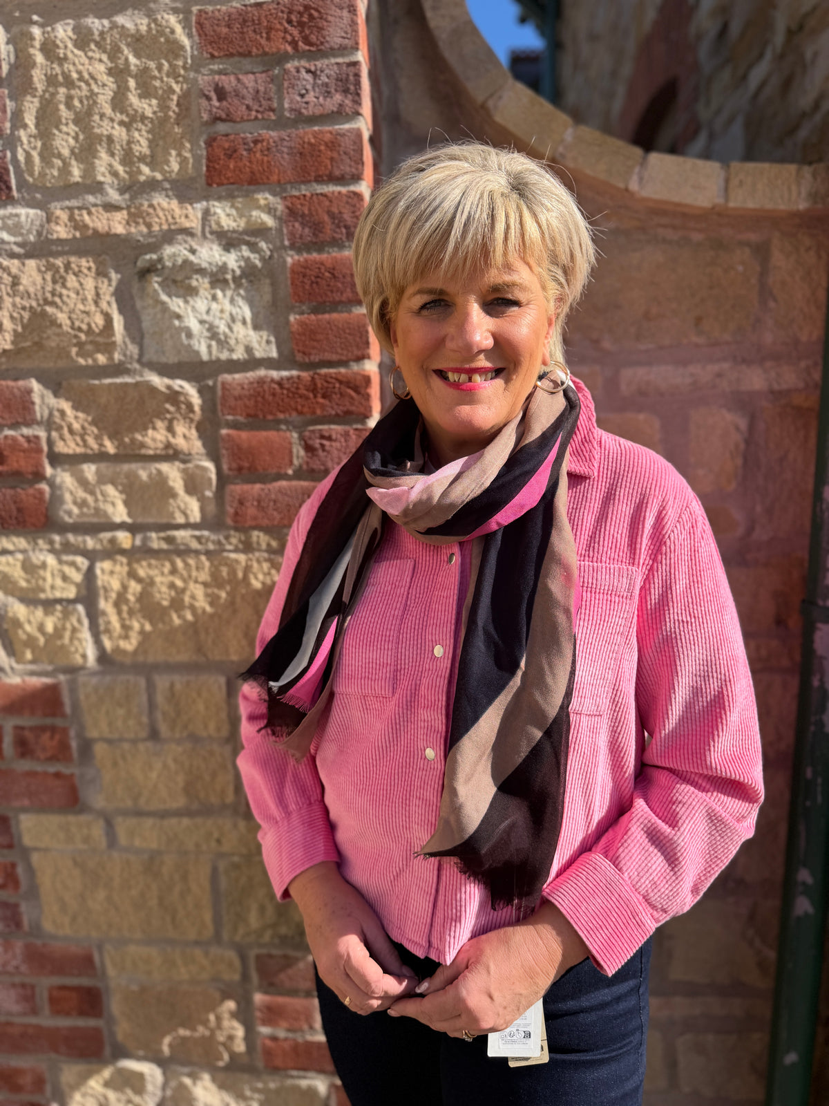 Courdroy shirt in warm blush