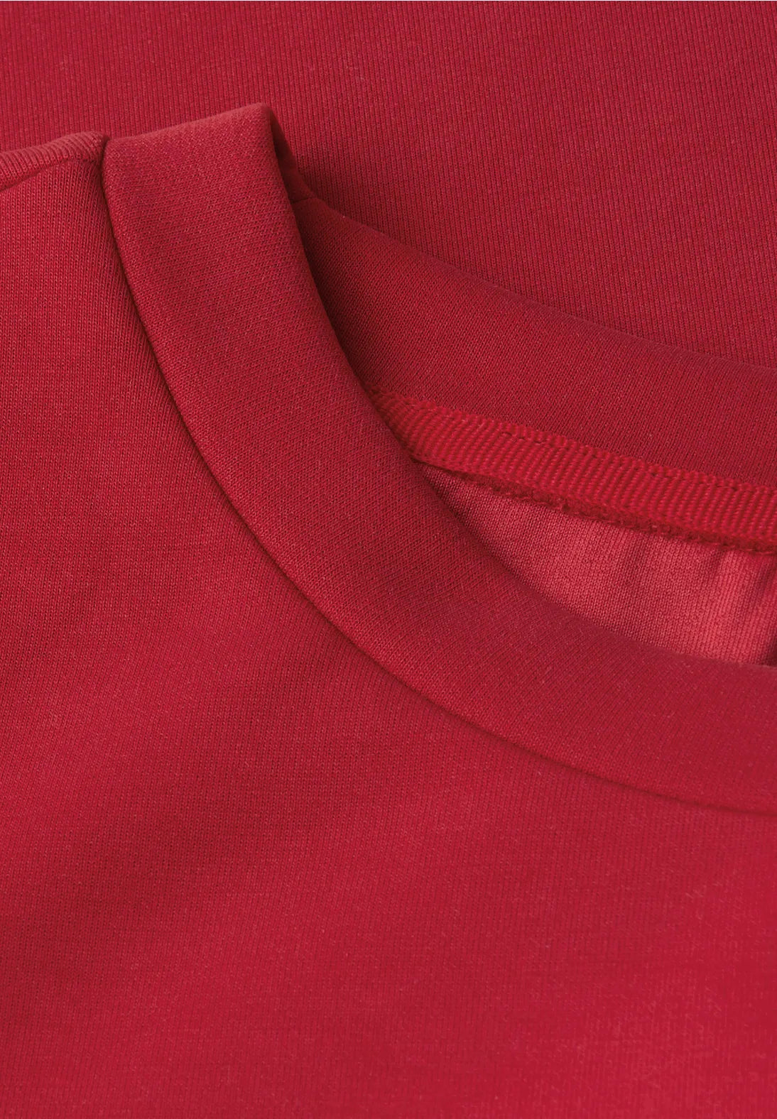 Street One Silk Look sweatshirt In Racing Red