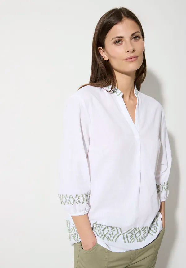 More & More Embroidery Blouse In Multi