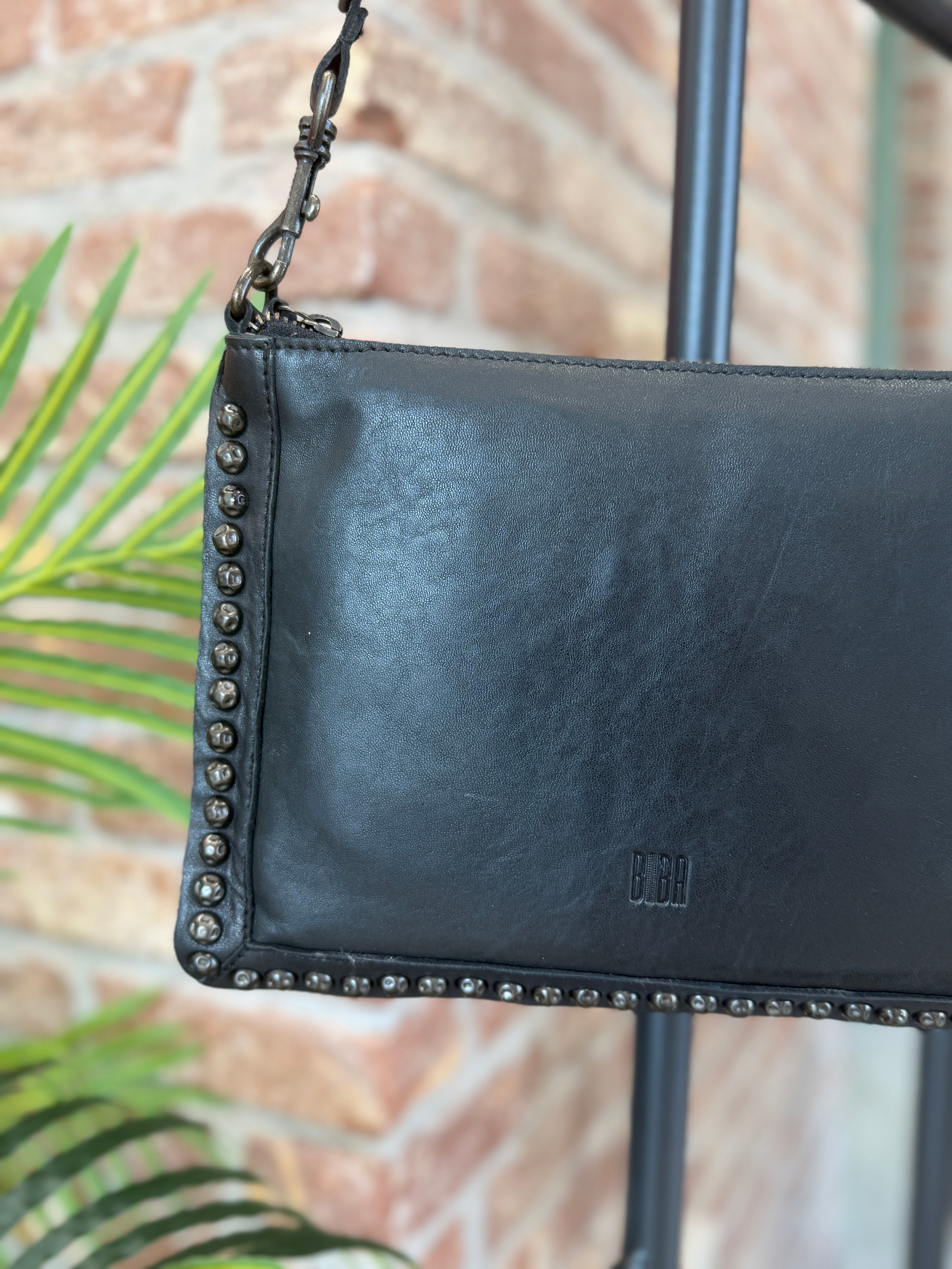 BIBA leather Portland Crossbody bag in black