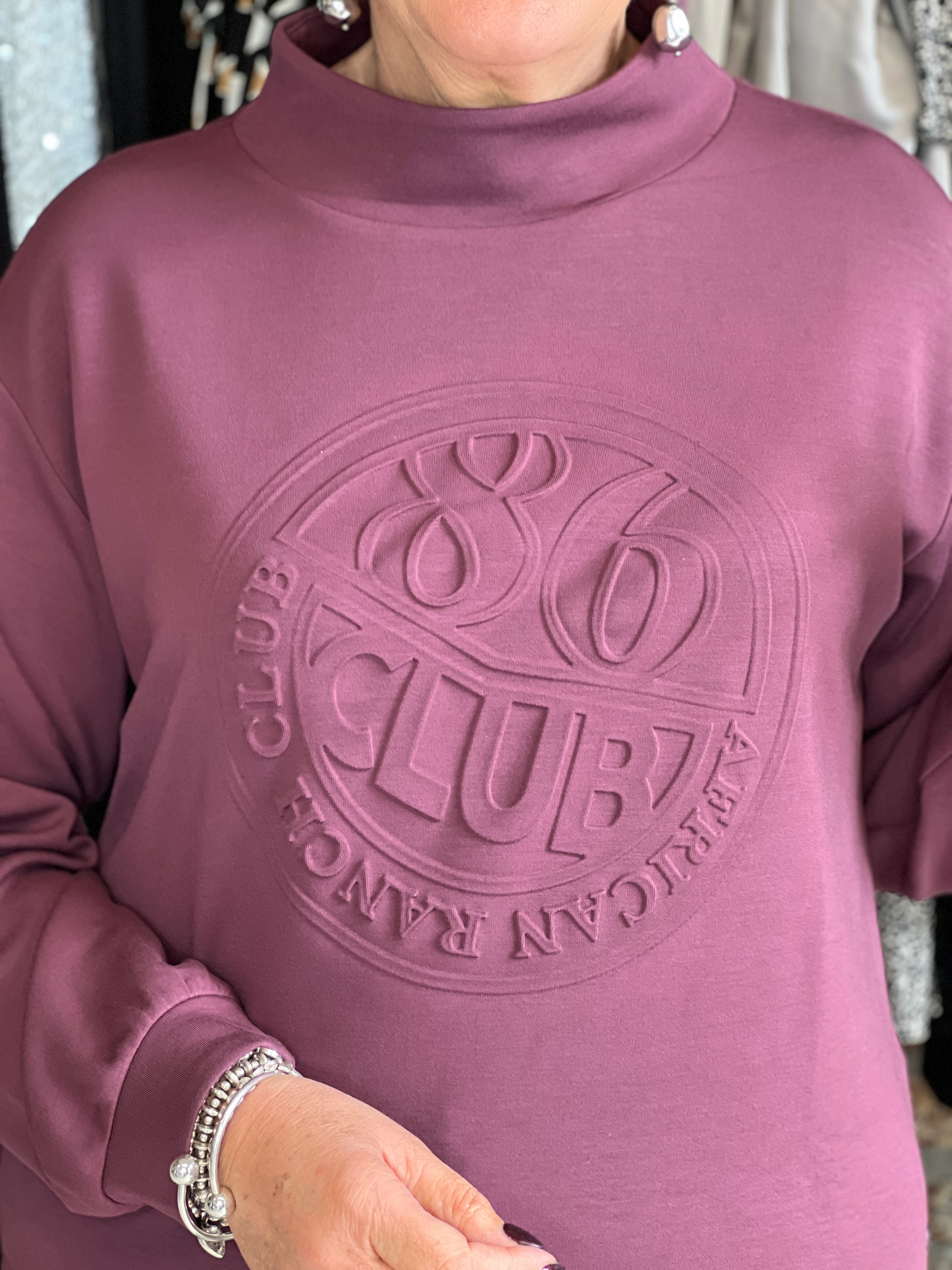 Monari Sweatshirt With 3D Print In Bordeaux