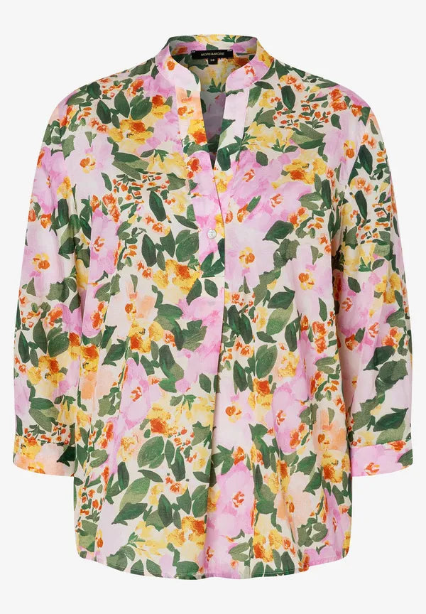 More & More Floral Blouse In Pink Multi