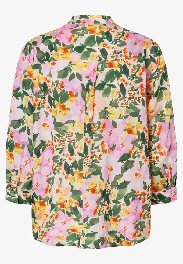 More & More Floral Blouse In Pink Multi
