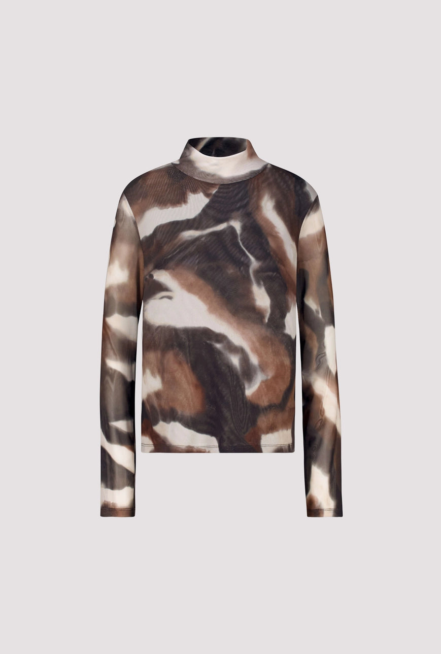 Chocolate pattern top in multi