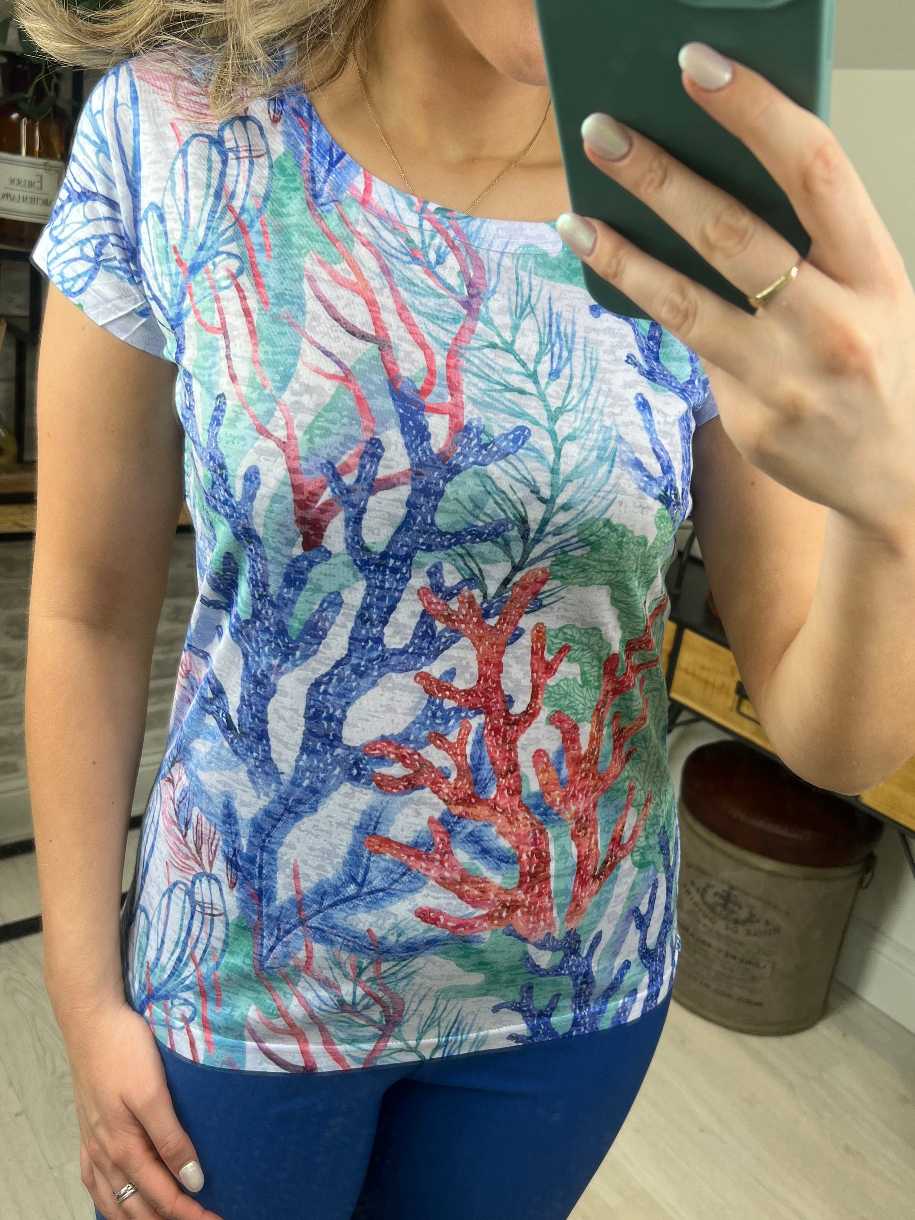 MXO Printed T-Shirt In Blue Multi