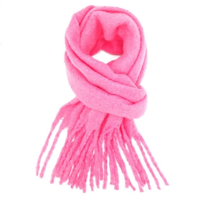 Elisha Chunky Plain Scarf In Fuchsia - Crabtree Cottage