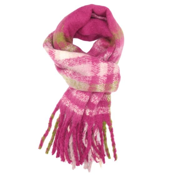 Elisha Chunky Scarf In Pink Mix - Crabtree Cottage