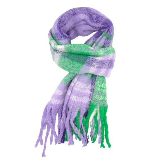 Elisha Chunky Scarf In Purple Mix - Crabtree Cottage