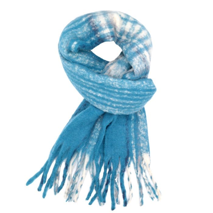 Elisha Chunky Scarf In Teal Mix - Crabtree Cottage