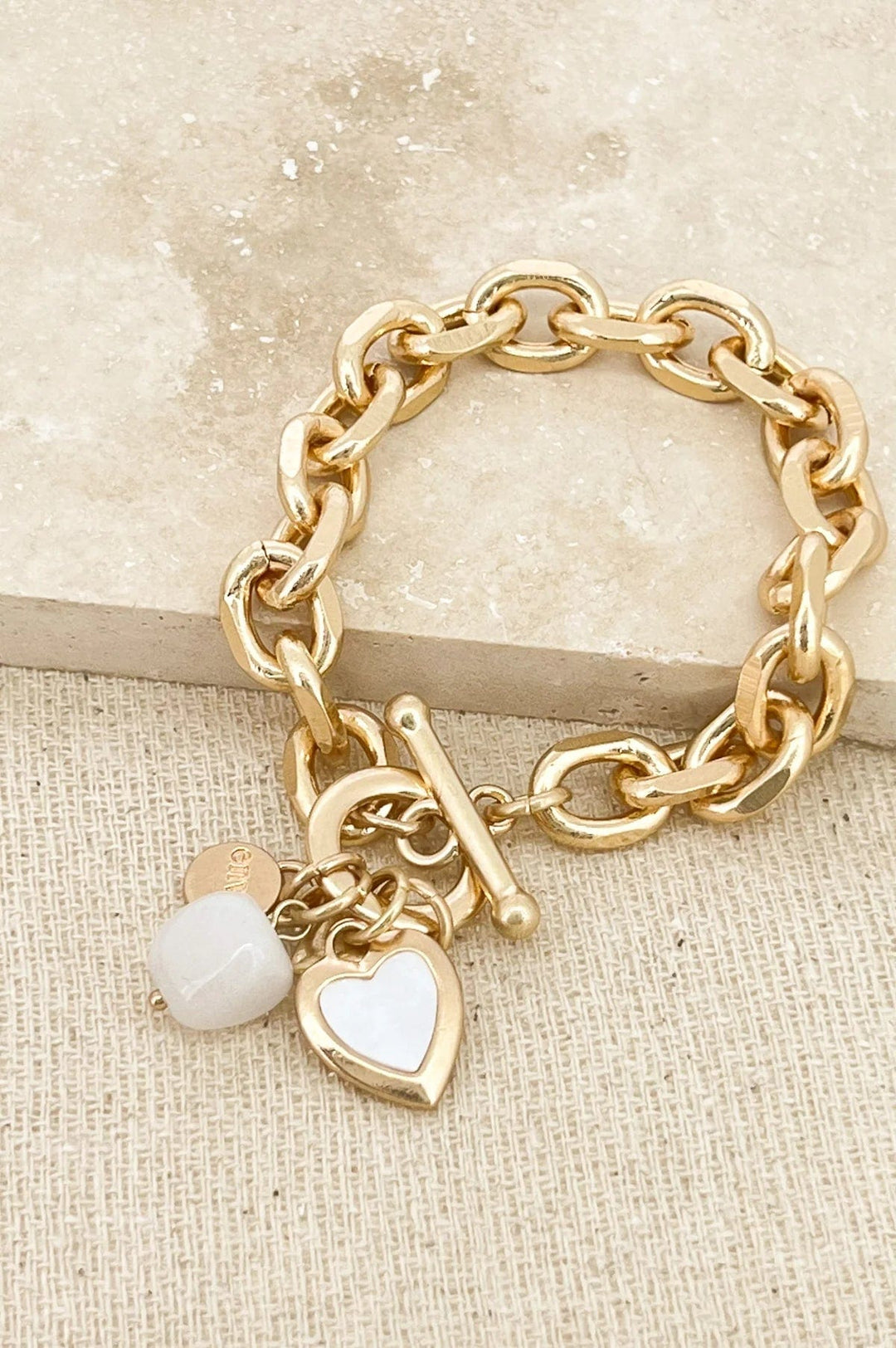 Envy Alloy & Charms T-bar bracelet In Gold - Crabtree Cottage
