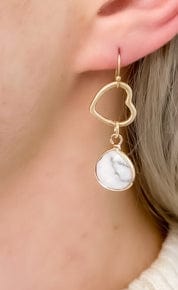 Envy Gold Open Heart Dropper Earrings