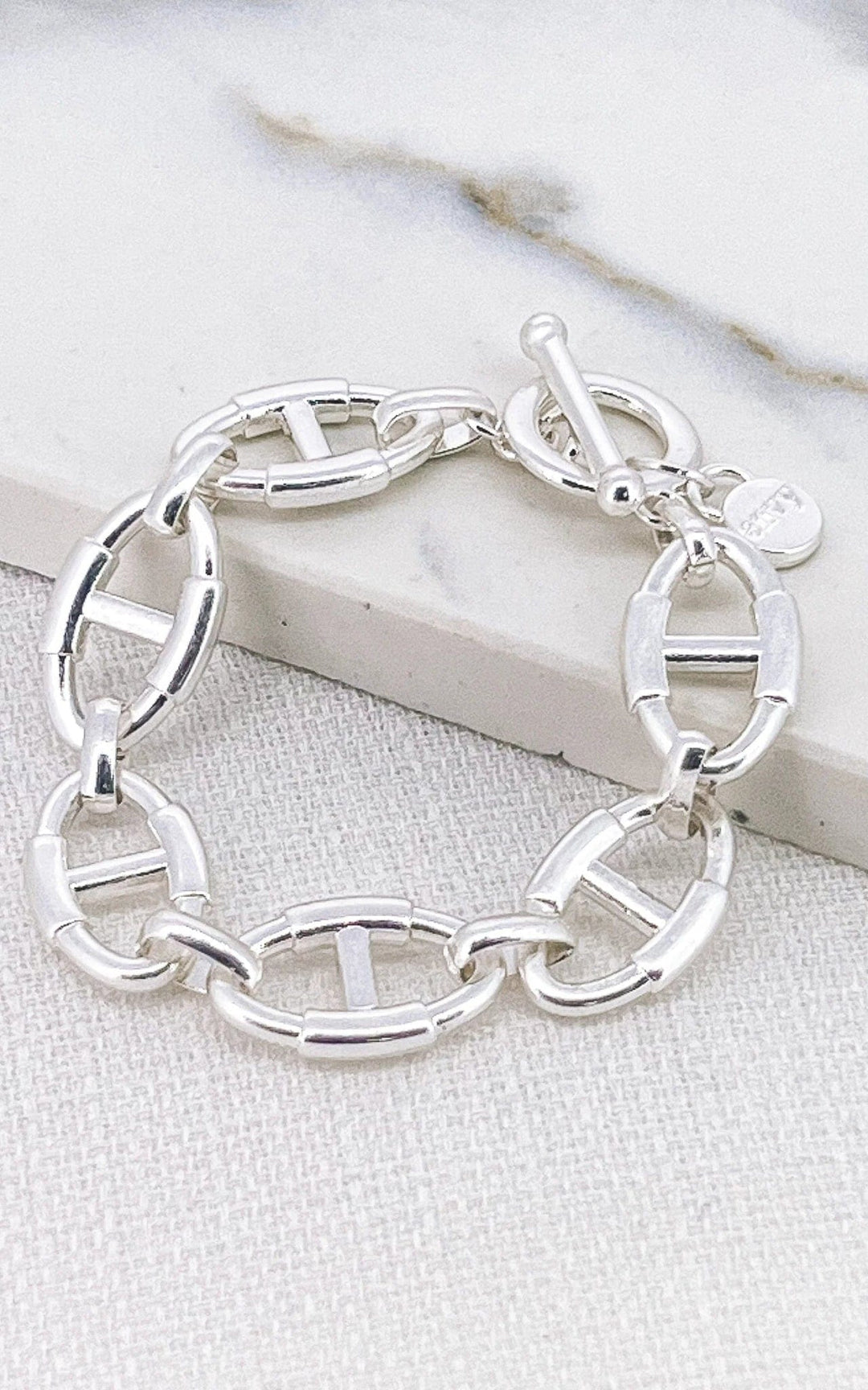 Envy link t-bar Bracelet In silver - Crabtree Cottage