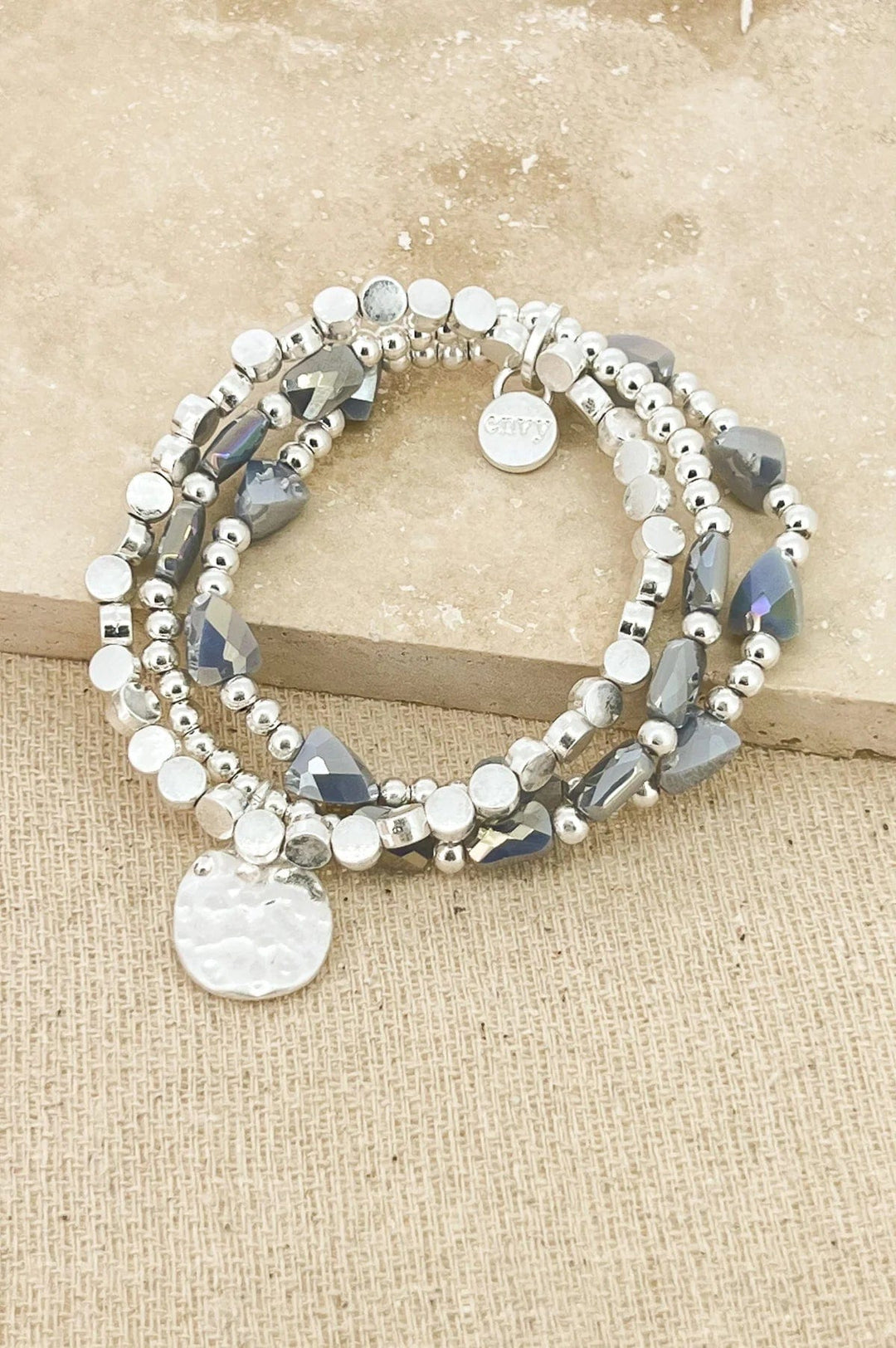 Envy Multi Layer Bracelet In Silver & Blue - Crabtree Cottage