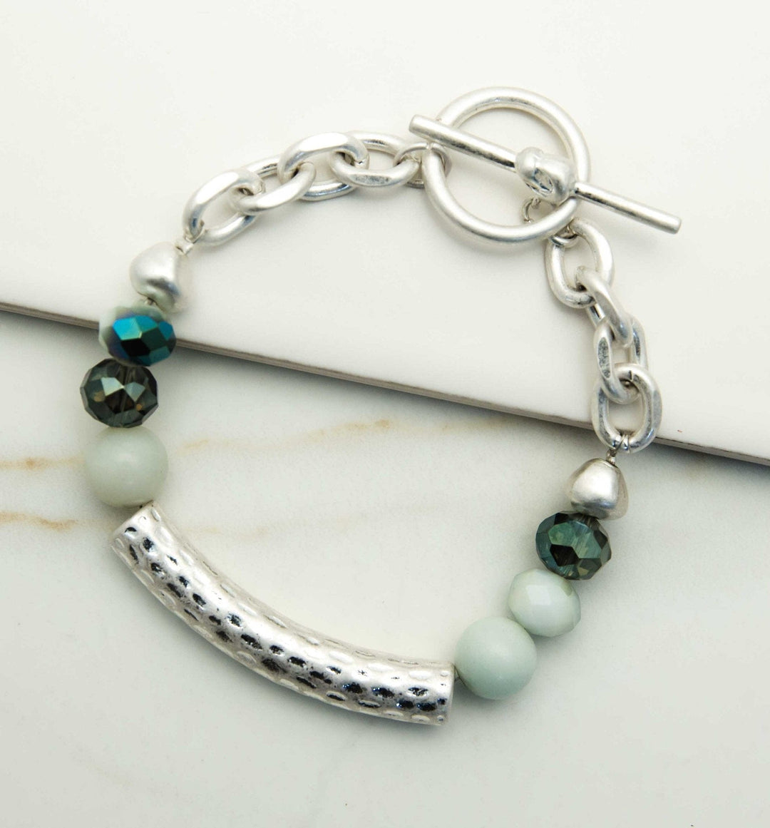 Envy Silver Bead Chain Bracelet - Crabtree Cottage