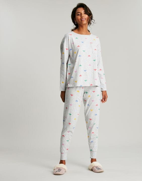 Joules Dreamley Long Sleeve Jersey Pyjama Set - Crabtree Cottage