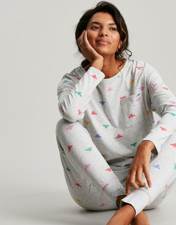Joules Dreamley Long Sleeve Jersey Pyjama Set - Crabtree Cottage