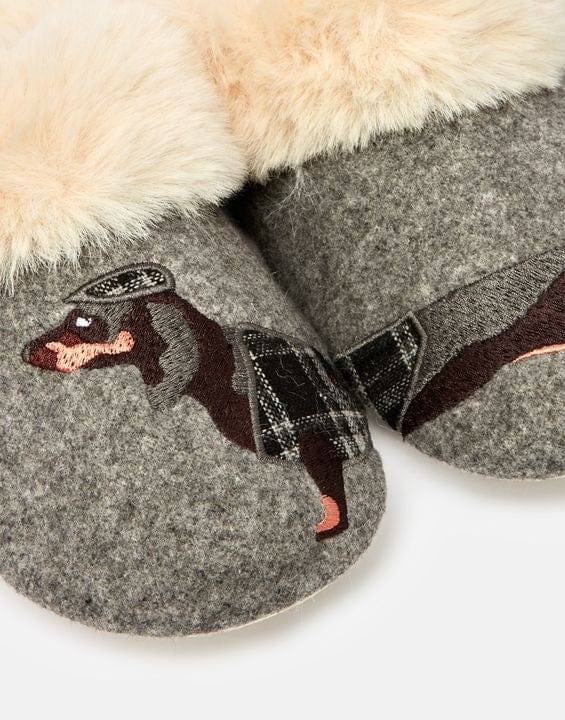 Joules Slippet Luxe Slip With Tweed Sausage Dog - Crabtree Cottage