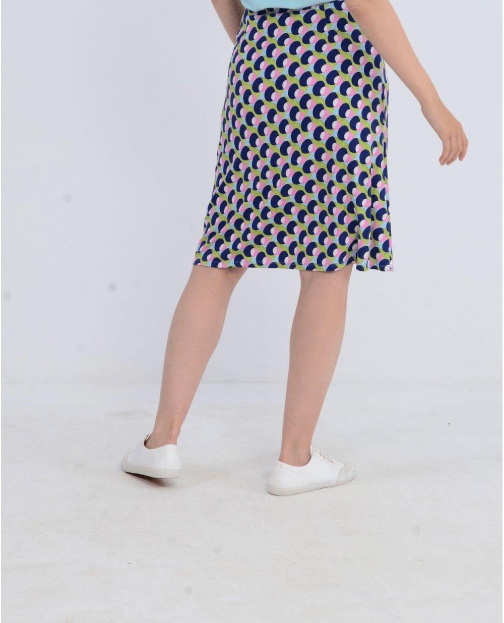 Surkana A-Line Buttoned Skirt In Blue - Crabtree Cottage