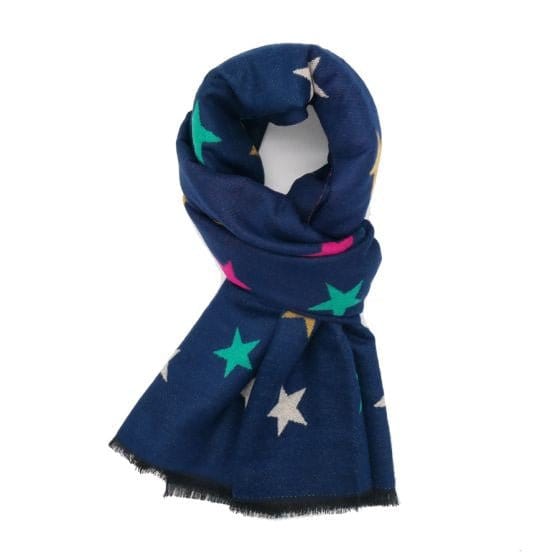 Terry Multi Stars Scarf In navy