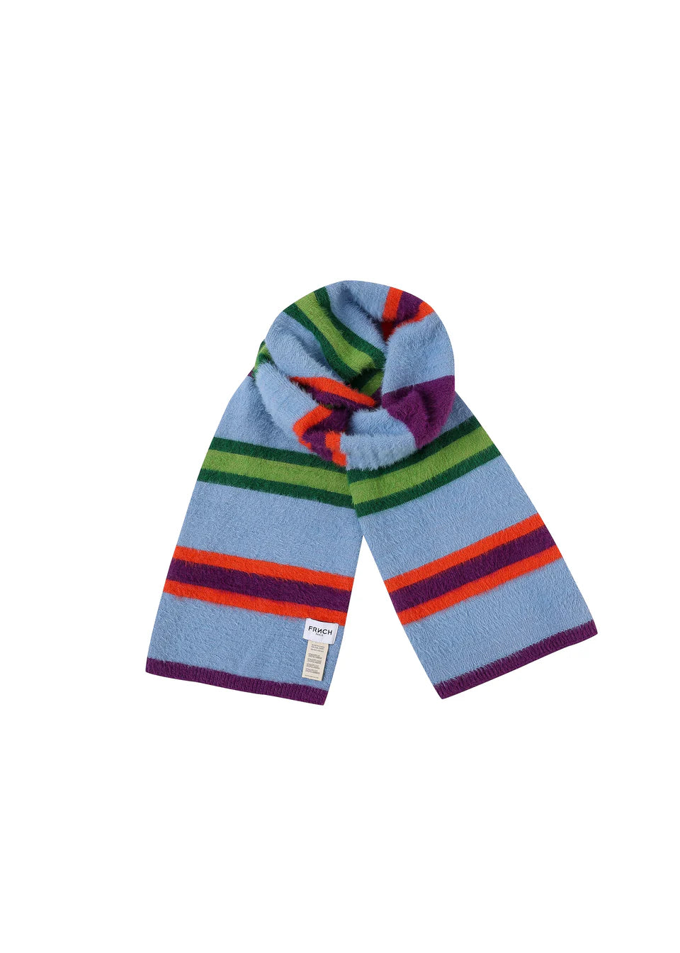 FRNCH Phoeby Striped Scarf In Blue Multi