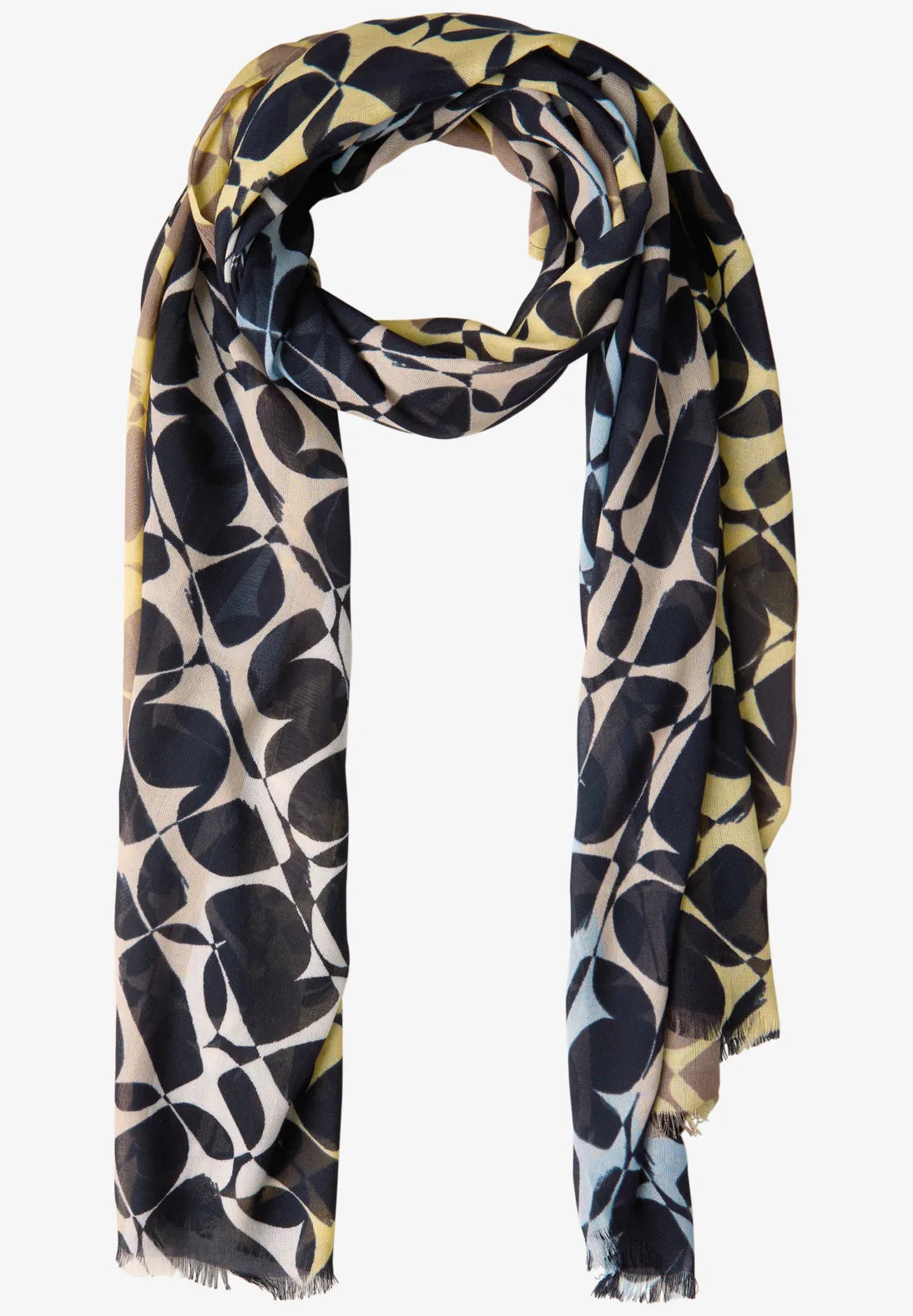 Street One Modal Print Scarf In Multi