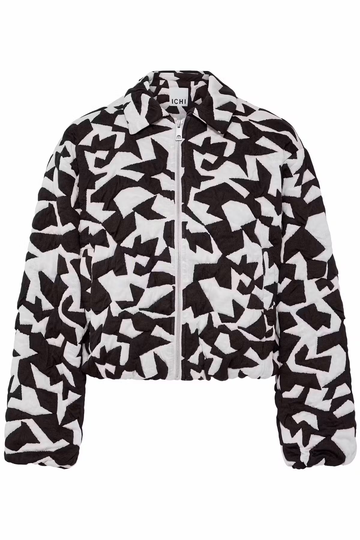 Kate Quilted jacket in brown & white