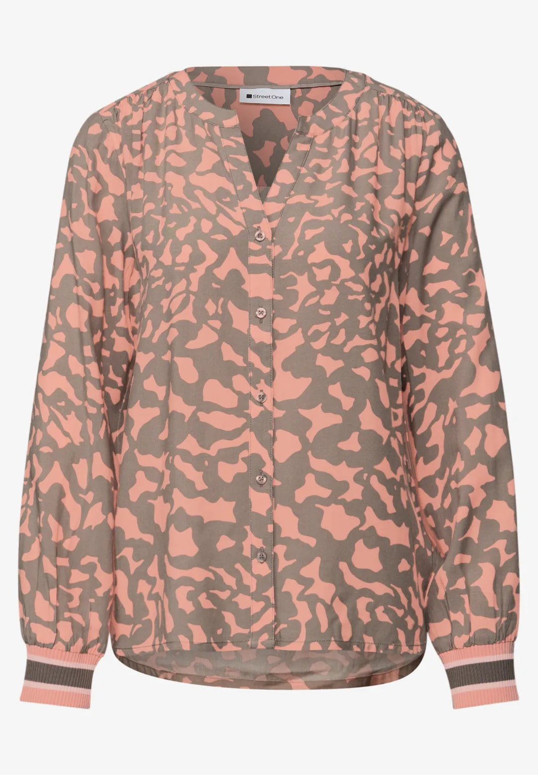 Street One Patterned Blouse In Light Apricot