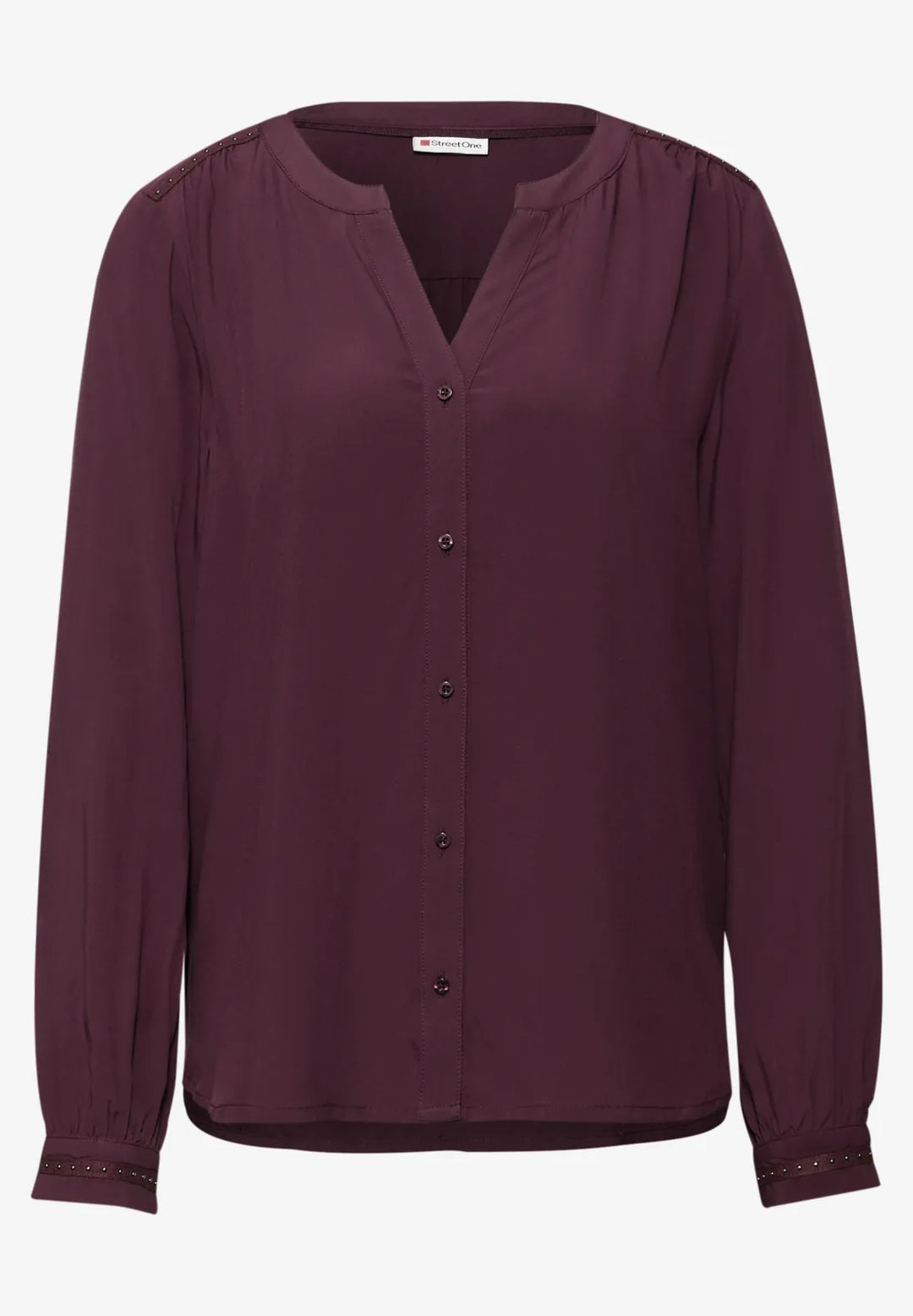 Street One Blouse With Sparkle In Jazz Berry