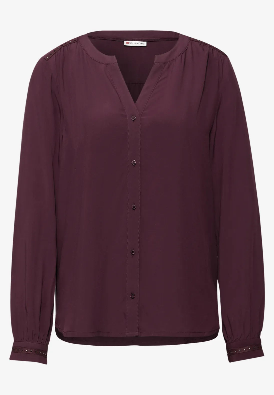 Street One Blouse With Sparkle In Jazz Berry