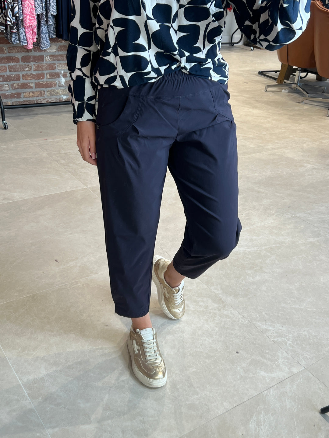 Stehmann Rachell Bengaline Trousers In Navy