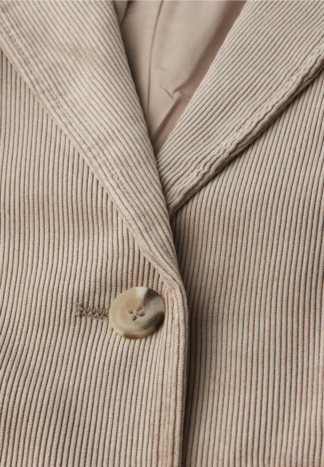 Street One Cord Blazer In Morning Beige