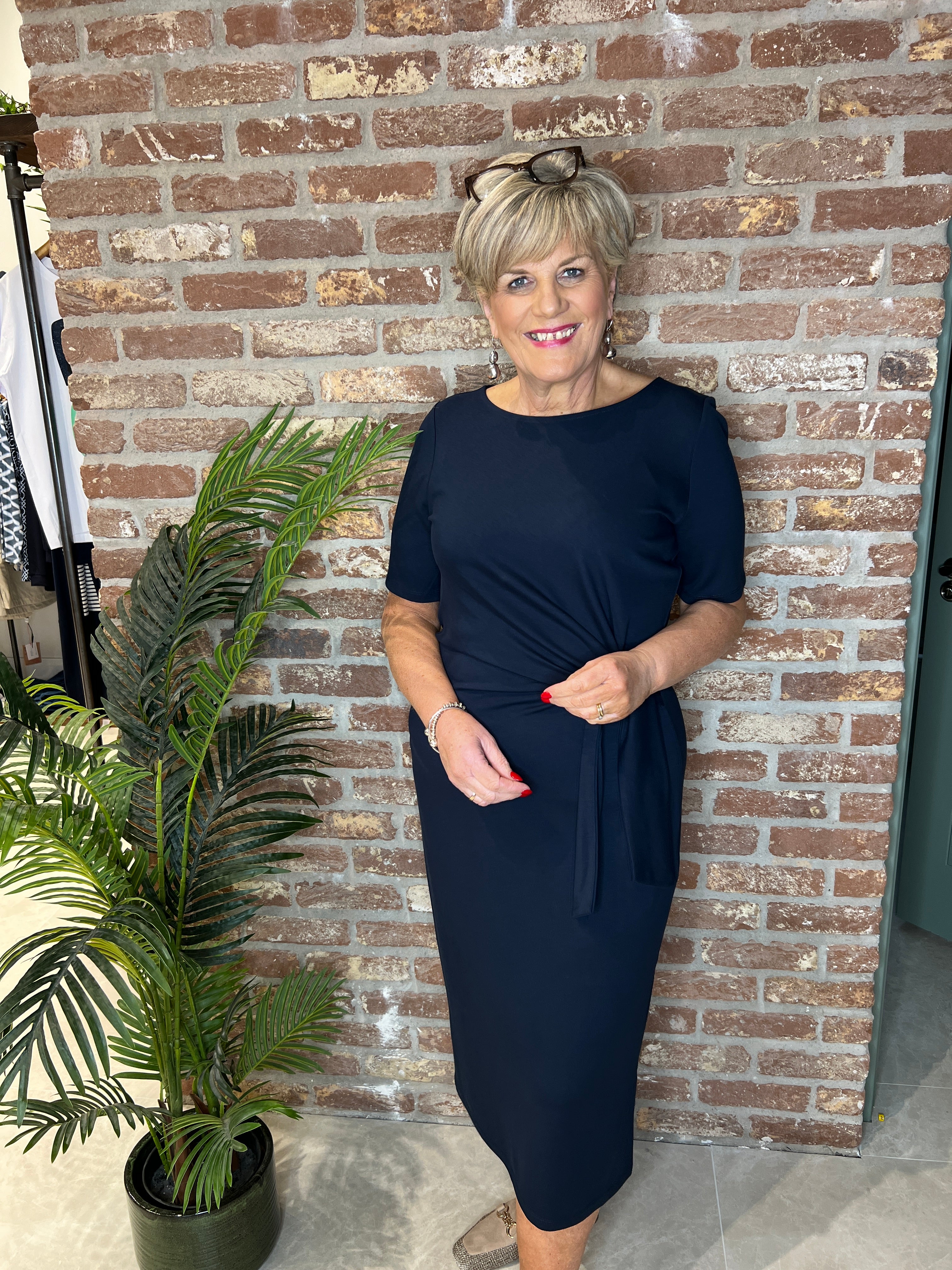 Street One Midi Dress In Navy