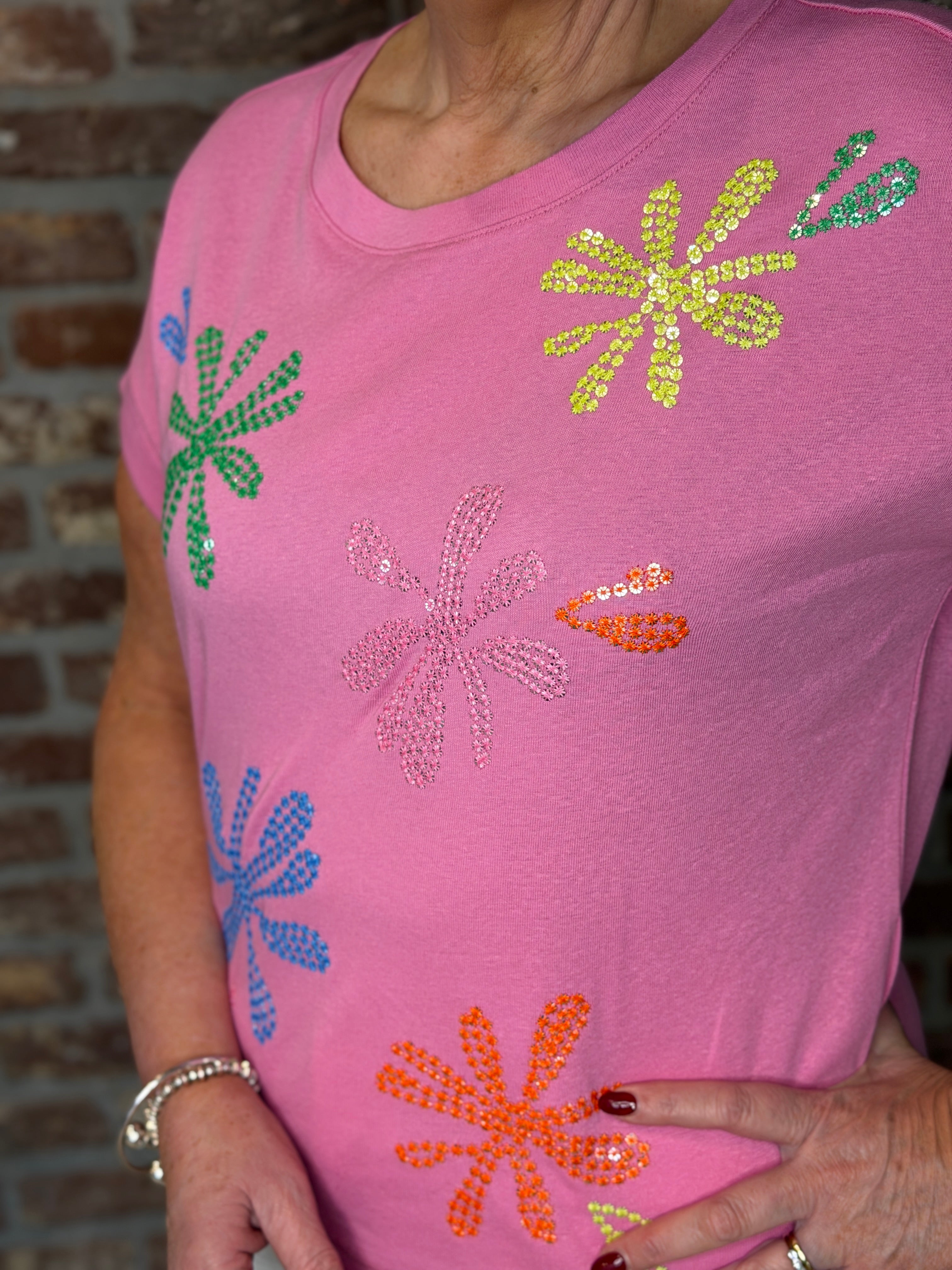 Milano Italy Sweatshirt In Orchid Print