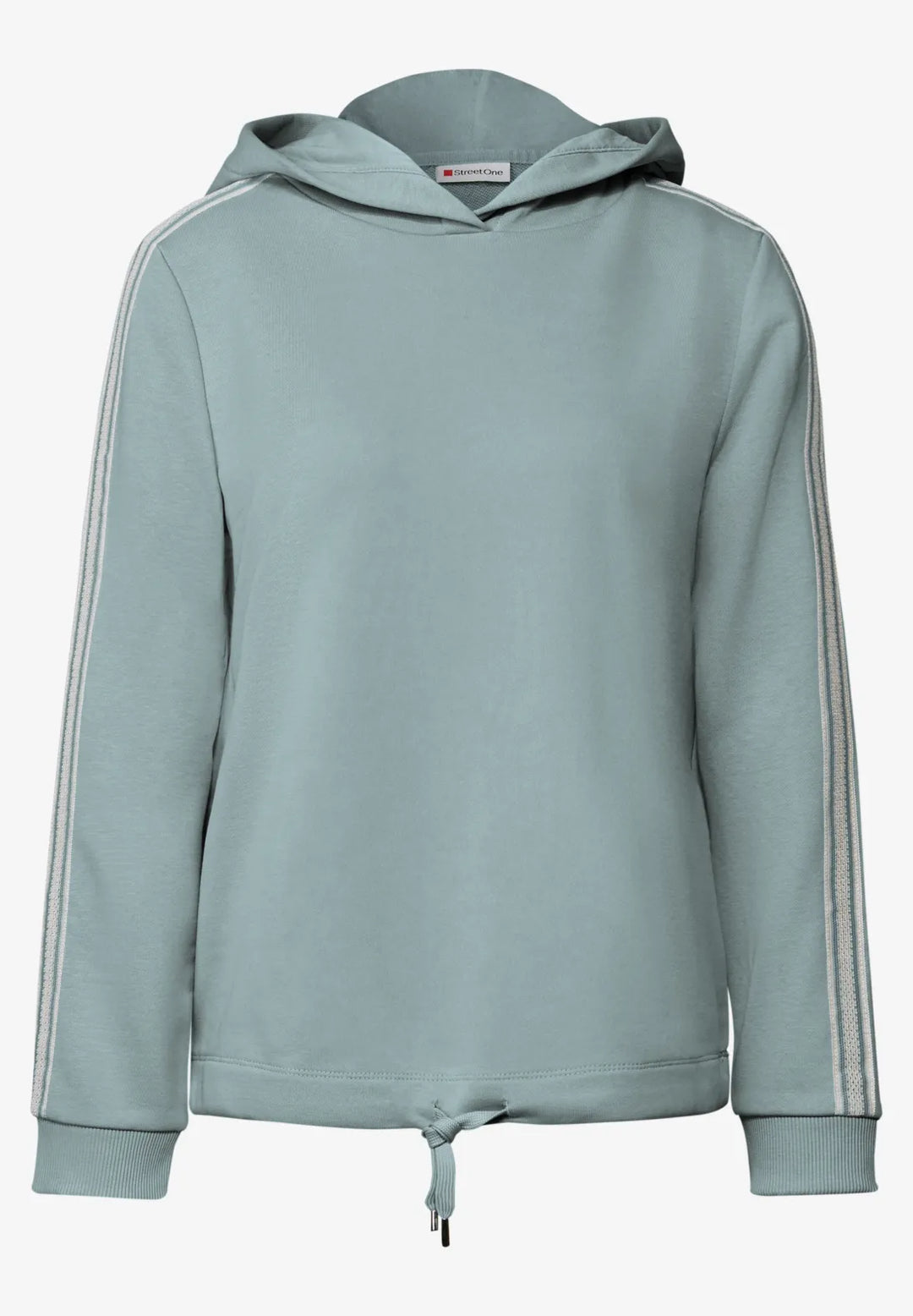 Street One Hoodie With Stripe In Arona Blue