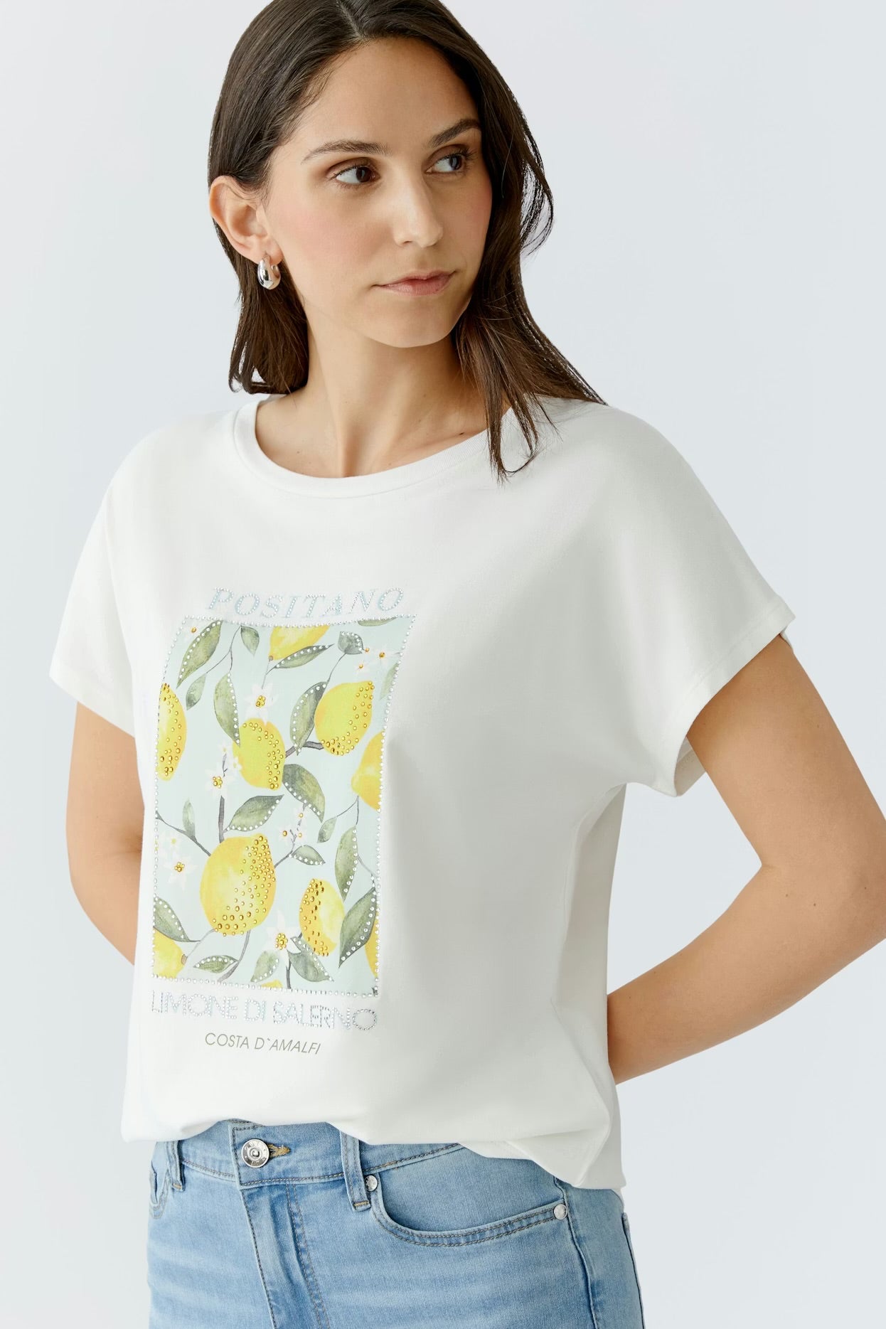 Oui Positano T-shirt In Cloud Dancer