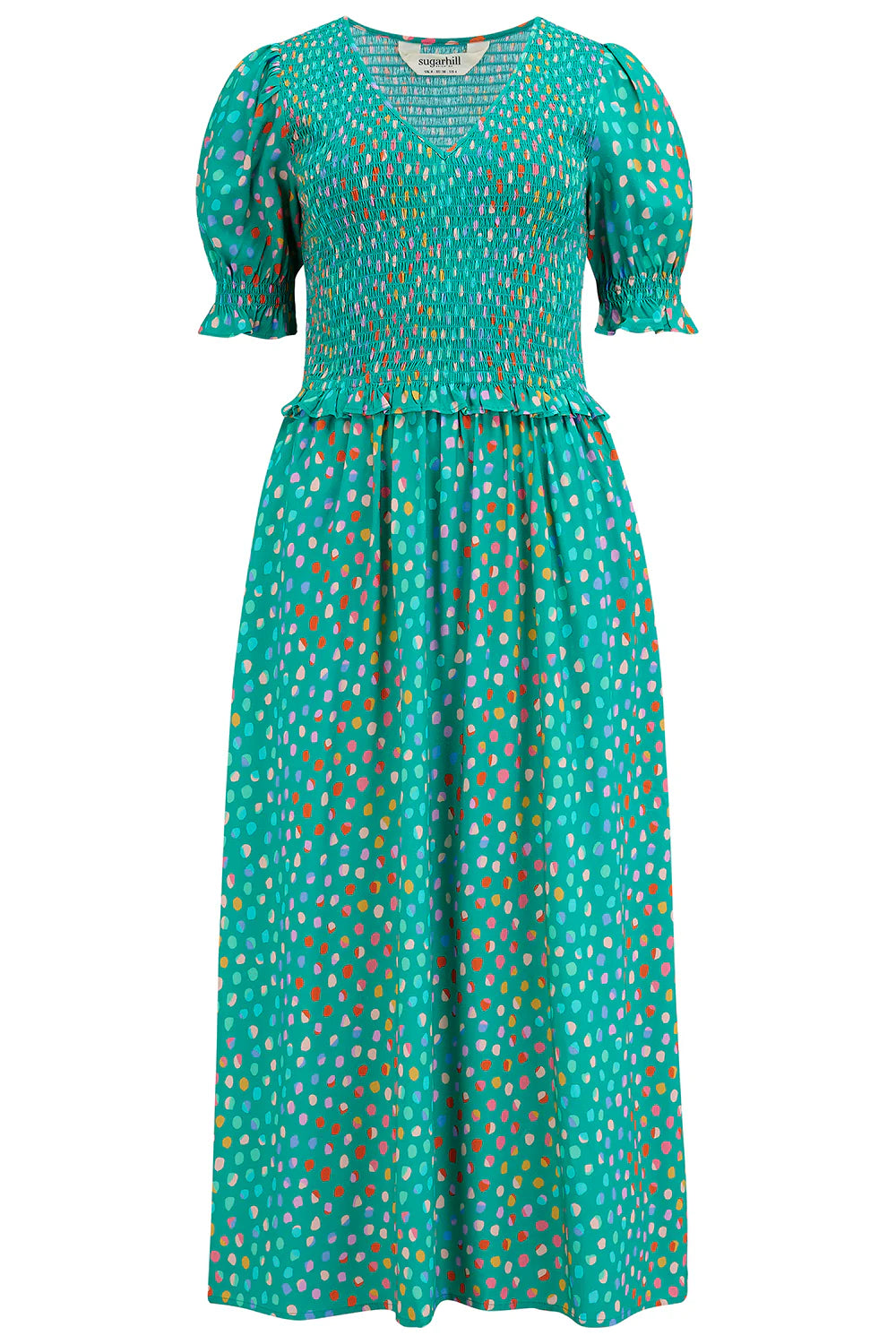 Sugarhill Brighton Bettina Rainbow Dress In Green