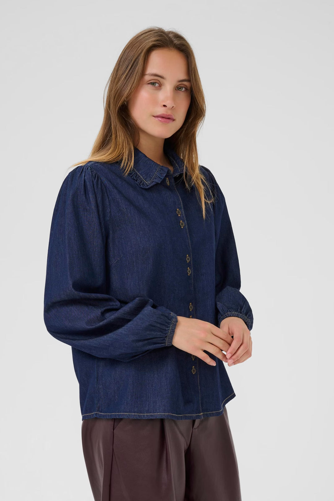 Culture Cuhilka Denim Shirt In Rinse Wash