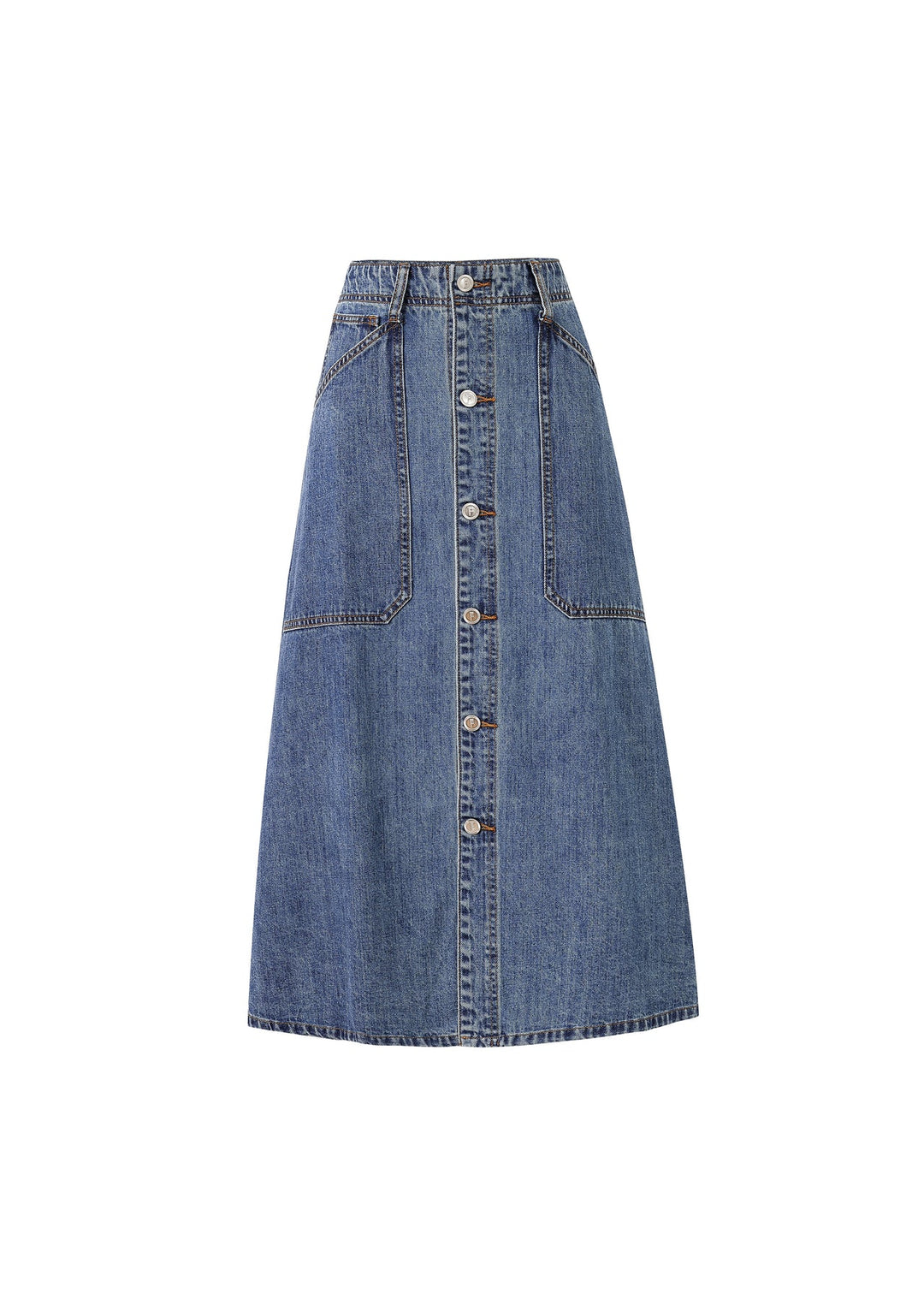 FRNCH Catty Blue Jean Skirt