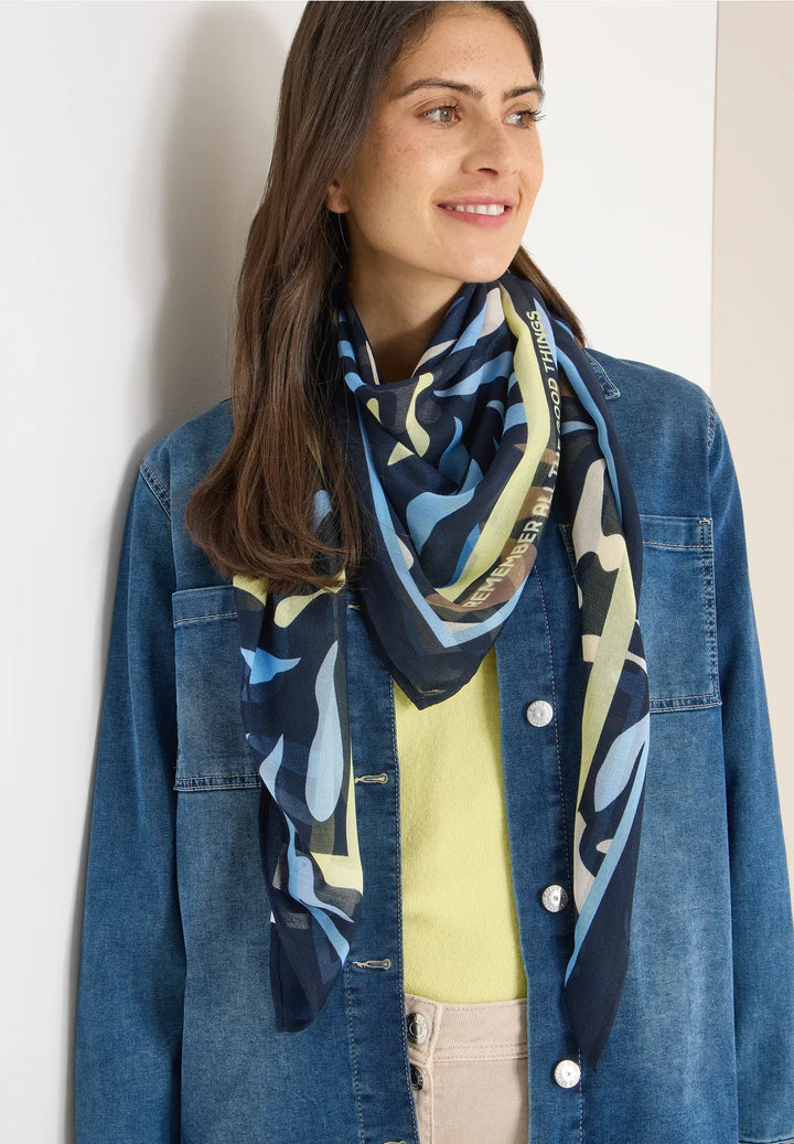 Cecil Print Cloth Scarf In Universal Blue