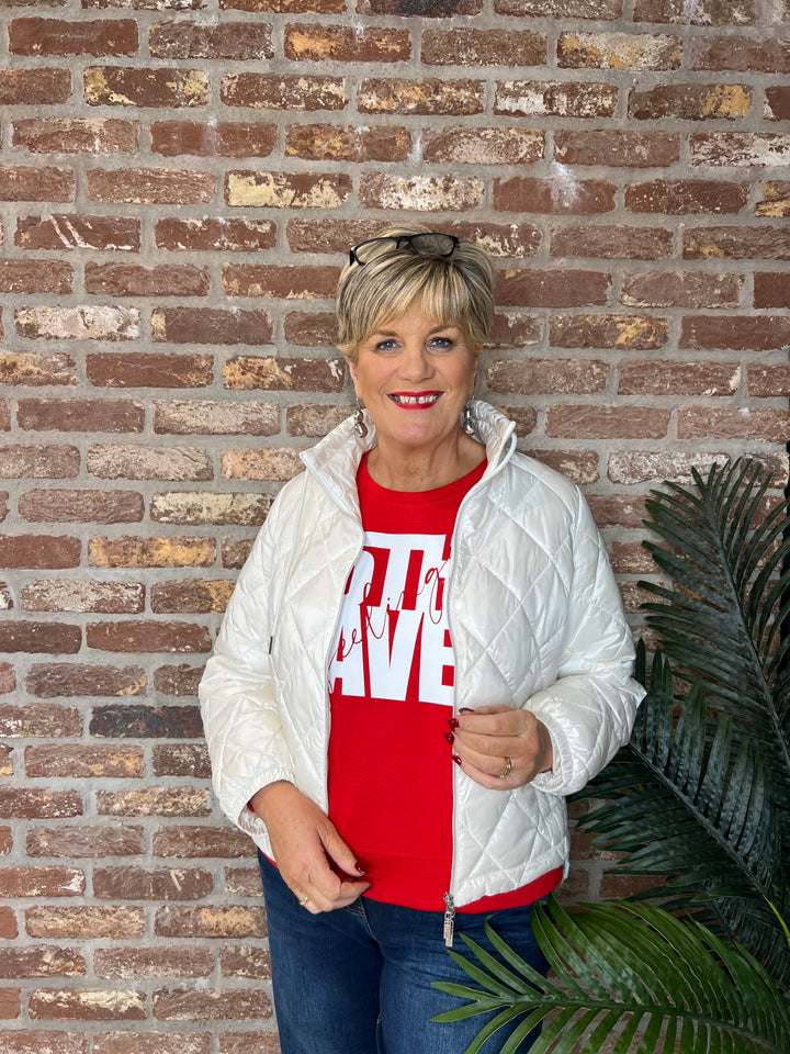 Monari Graphic Sweatshirt In Chilli Pepper