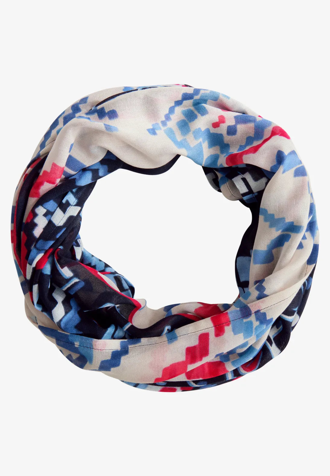 Cecil Printed Loop Snood In Universal Blue