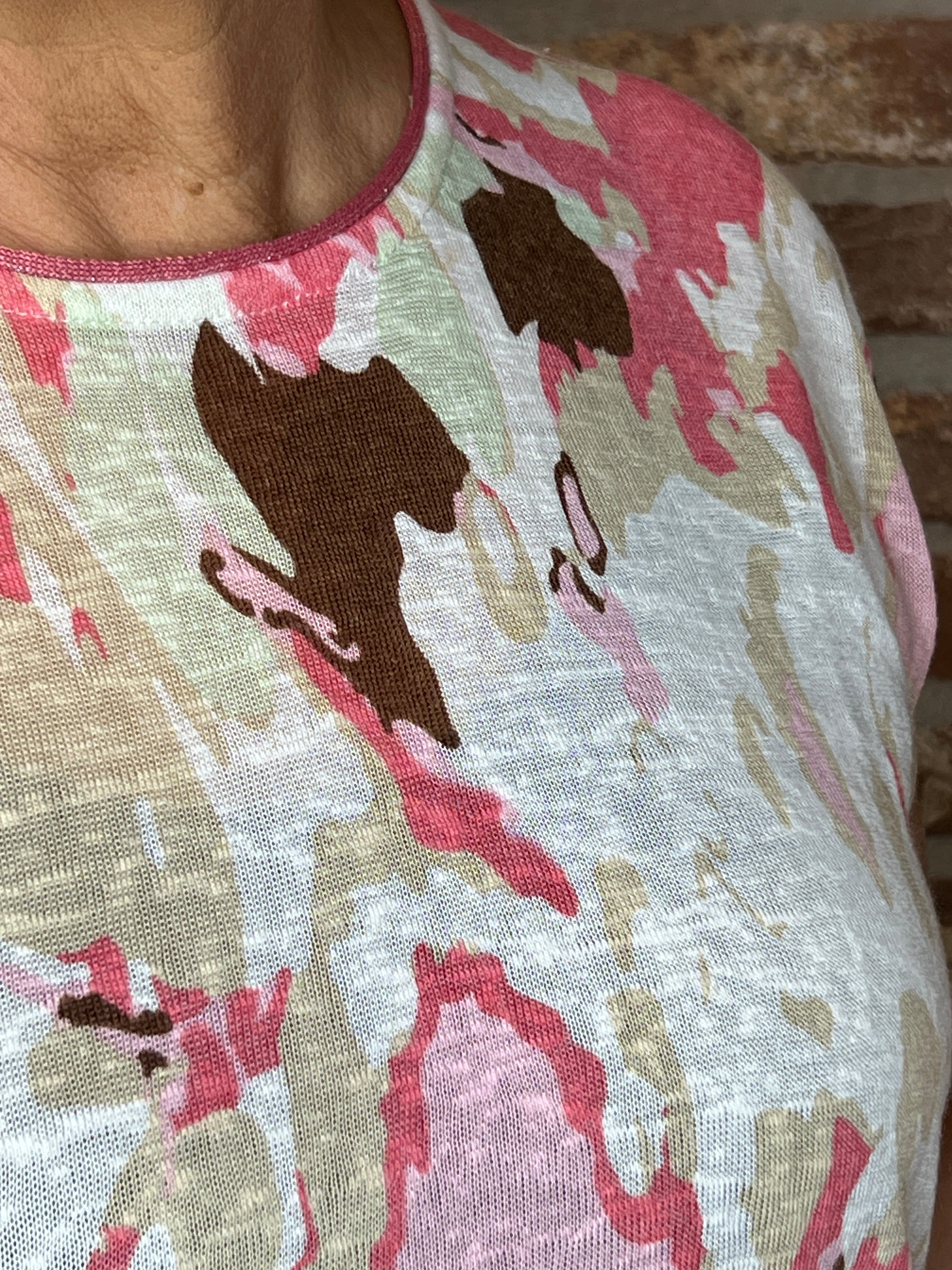 Soya Concept Aretha T-Shirt In Pink Multi