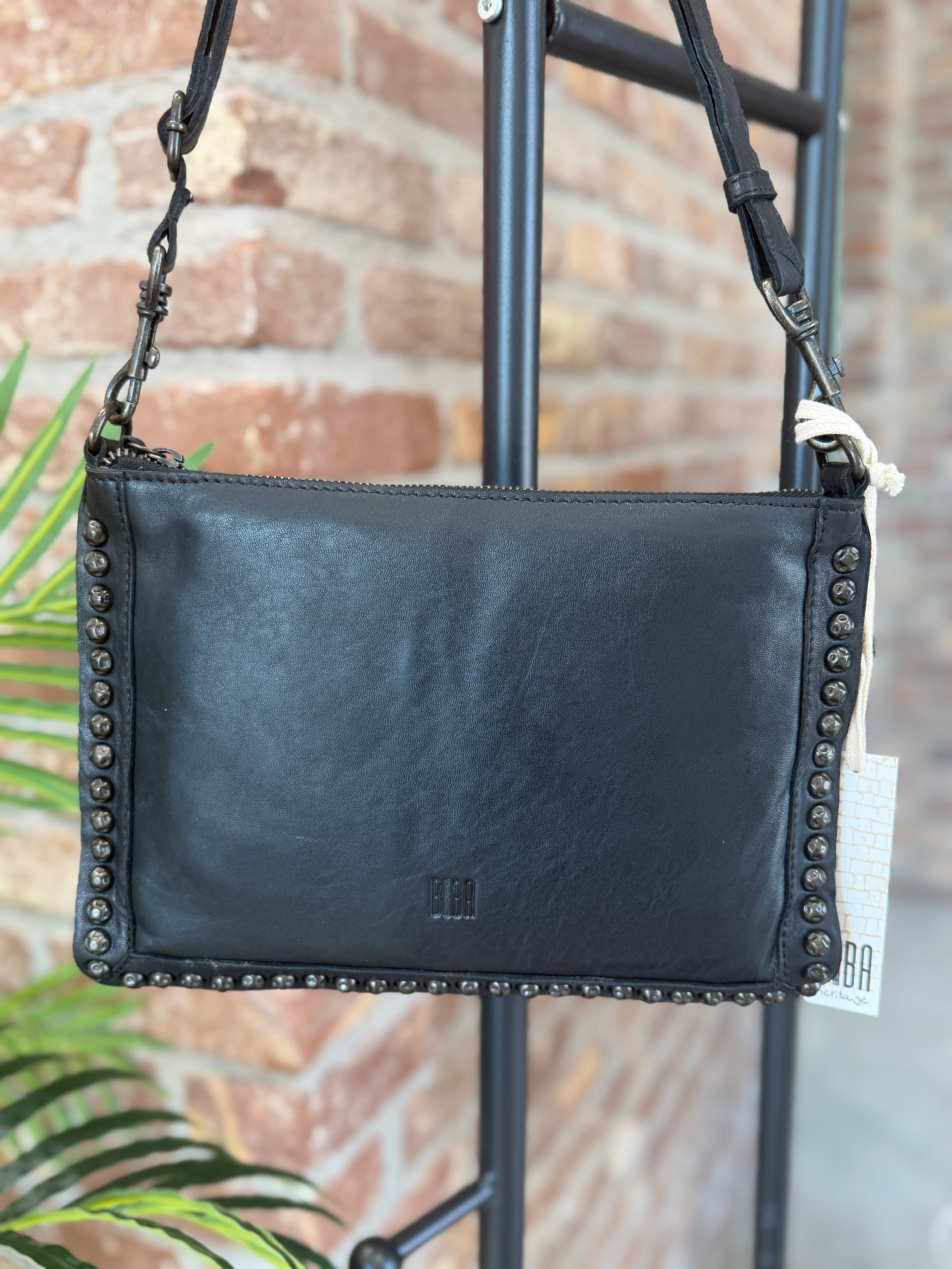 BIBA leather Portland Crossbody bag in black
